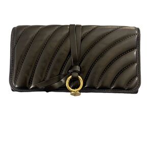 Chloe Black and Gold Quilted Wallet